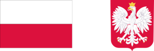 logotyp z flagą i godłem RP